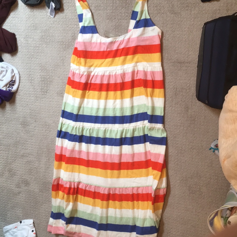 J Crew Rainbow Maxi Dress